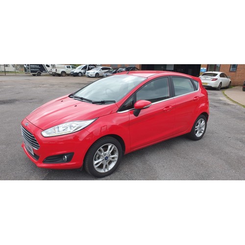 3588 - Red Fiesta Zetec Turbo 5 dr hatchback, Reg FM65 NNH, 31/12/2015, 5 spd manual petrol 998cc petrol, M... 