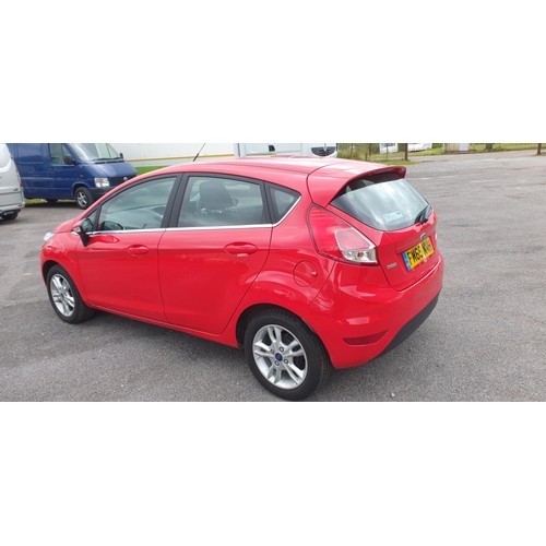 3588 - Red Fiesta Zetec Turbo 5 dr hatchback, Reg FM65 NNH, 31/12/2015, 5 spd manual petrol 998cc petrol, M... 