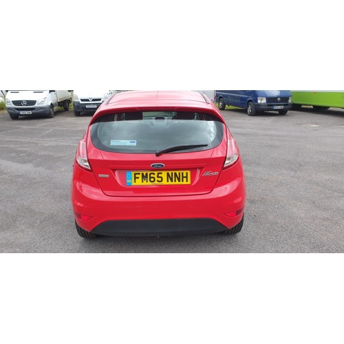 3588 - Red Fiesta Zetec Turbo 5 dr hatchback, Reg FM65 NNH, 31/12/2015, 5 spd manual petrol 998cc petrol, M... 