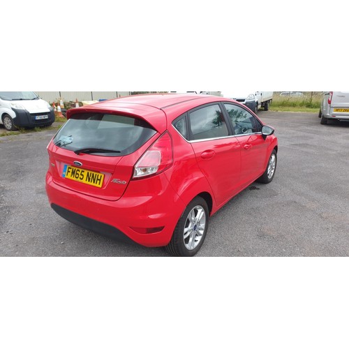 3588 - Red Fiesta Zetec Turbo 5 dr hatchback, Reg FM65 NNH, 31/12/2015, 5 spd manual petrol 998cc petrol, M... 