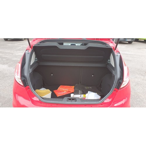 3588 - Red Fiesta Zetec Turbo 5 dr hatchback, Reg FM65 NNH, 31/12/2015, 5 spd manual petrol 998cc petrol, M... 