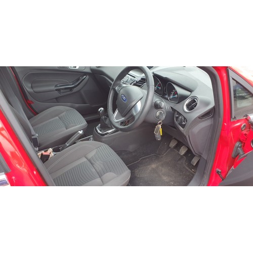 3588 - Red Fiesta Zetec Turbo 5 dr hatchback, Reg FM65 NNH, 31/12/2015, 5 spd manual petrol 998cc petrol, M... 