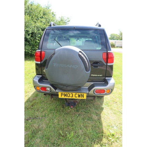 3589 - Nissan Terrano SE TD Auto 4x4 Estate. Reg: PM03 CWN, 23/04/2003, MoT Expired 26/04/2022.. , 5 Door E... 