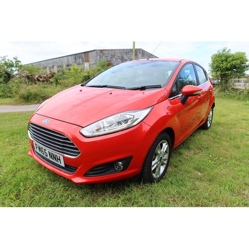 3588 - Red Fiesta Zetec Turbo 5 dr hatchback, Reg FM65 NNH, 31/12/2015, 5 spd manual petrol 998cc petrol, M... 