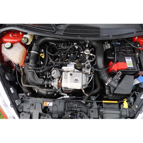 3588 - Red Fiesta Zetec Turbo 5 dr hatchback, Reg FM65 NNH, 31/12/2015, 5 spd manual petrol 998cc petrol, M... 