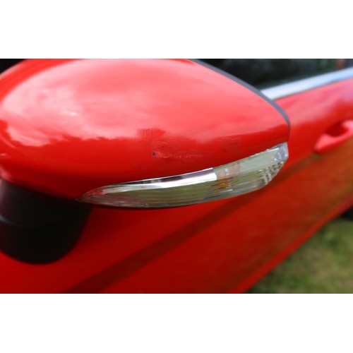 3588 - Red Fiesta Zetec Turbo 5 dr hatchback, Reg FM65 NNH, 31/12/2015, 5 spd manual petrol 998cc petrol, M... 