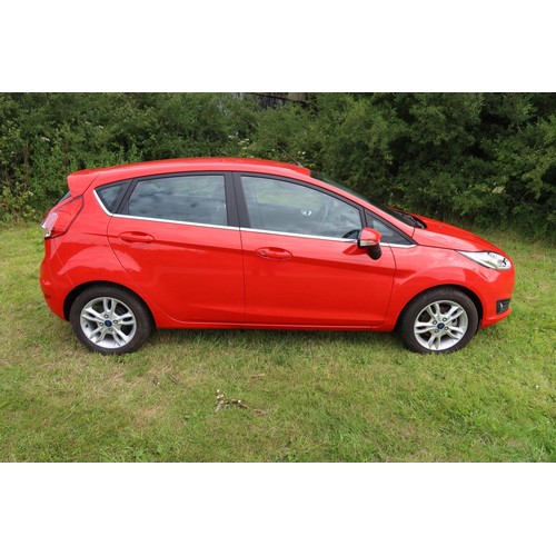 3588 - Red Fiesta Zetec Turbo 5 dr hatchback, Reg FM65 NNH, 31/12/2015, 5 spd manual petrol 998cc petrol, M... 