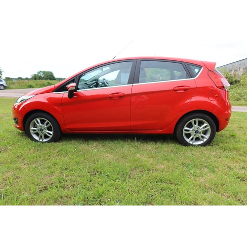 3588 - Red Fiesta Zetec Turbo 5 dr hatchback, Reg FM65 NNH, 31/12/2015, 5 spd manual petrol 998cc petrol, M... 