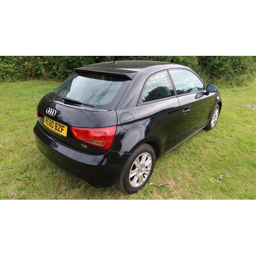 3591 - Audi A1 SE TDi, 3 Dr hatchback , Black, Reg  RE60 BZF, 26/11/2010, 5 spd manual diesel 1598cc. MoT t... 