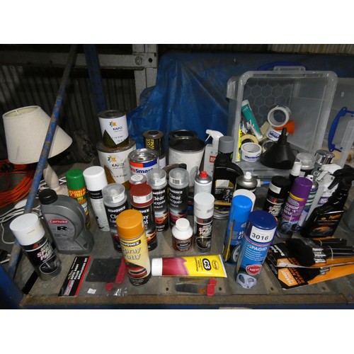 3016 - A quantity of various auto related sprays, cleaners, oils, filler etc. Contents of 1 shelf