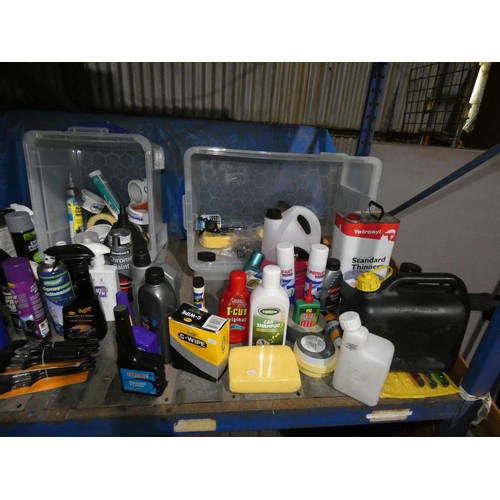 3016 - A quantity of various auto related sprays, cleaners, oils, filler etc. Contents of 1 shelf