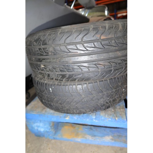 62 - A set of 4 steel wheels (4 stud) with 175/65 R14 tyres fitted - Exact fitting unknown