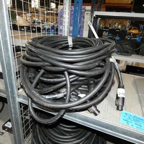 2106 - 4 x 20m Evolution Professional speaker cables type XPC OFC 825 with NLT8 connectors fitted. Stack on... 