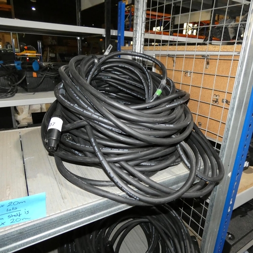 2107 - 4 x 20m Evolution Professional speaker cables type XPC OFC 825 with NLT8 connectors fitted. Stack on... 