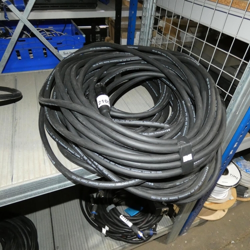 2109 - 3 x 20m Evolution Professional speaker cables type XPC OFC 825 with NLT8 connectors fitted. Stack on... 