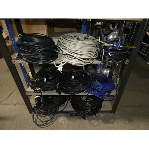 2119 - A quantity of various leads including VGA, DVI, HDMI etc. Contents of 3 shelves