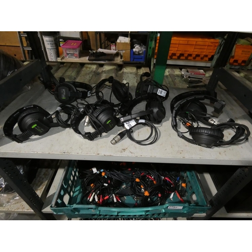 2206 - 8 x Canford Audio headsets type SMH210. Contents of 1 shelf