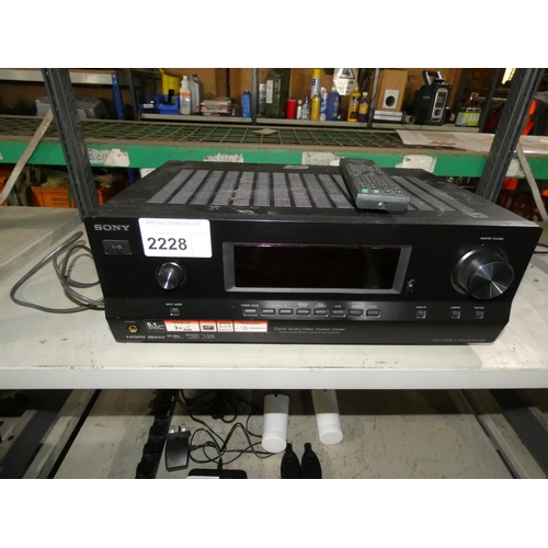 2228 - 1 x Sony multi channel AV receiver type STR-DH500 with remote control and power lead 240v (Trade)