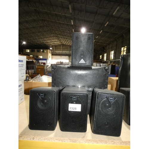 2328 - 4 x Fujitsu speakers type AF30067 supplied with a black storage case