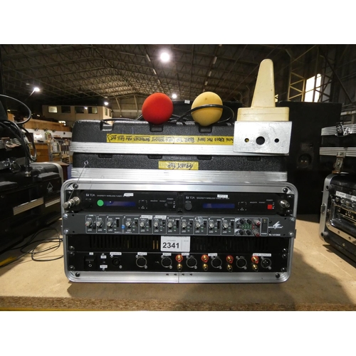 2341 - 2 x TOA Diversity wireless tuners type WT-4800 and 1 x Monacor pre amplifier type PA-1410MX supplied... 