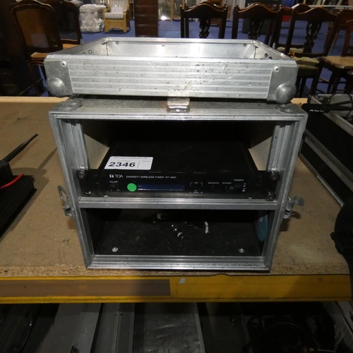 2346 - 1 x TOA Diversity wireless tuner type WT-4800 supplied in a small rack mount flight case (Trade)