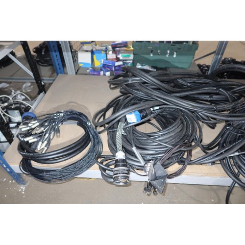 2020 - A VEAM audio cable approx 50m long with a 50m power lead attached, an end connector lead and a 32 in... 