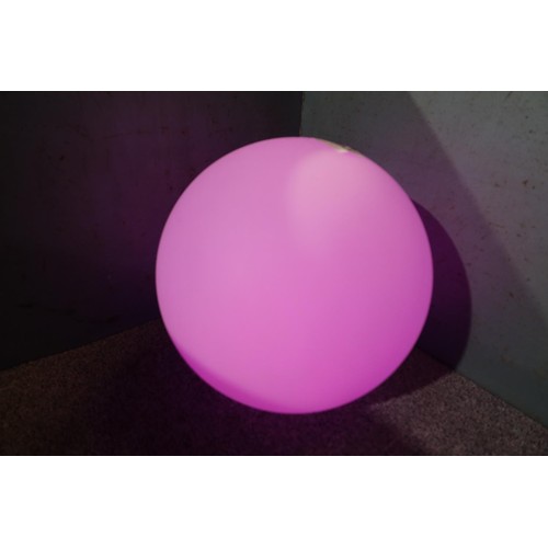 2057 - 1 x rechargeable LED RGBW sphere light with built in battery, diameter approx 50cm and is supplied w... 