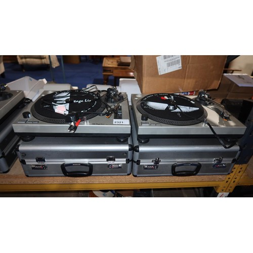 2321 - 2 x img Stageline belt drive record players / turntables both type DJP-102/SI and are supplied with ... 