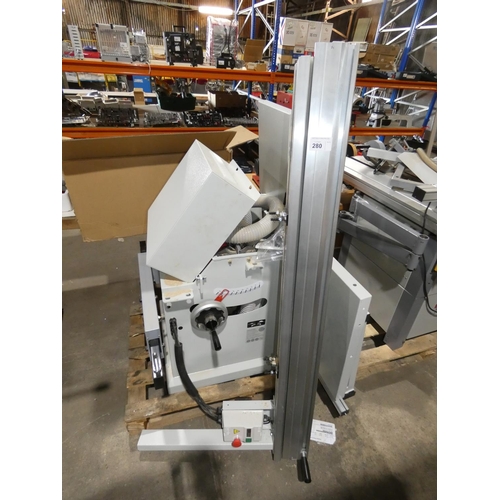 280 - 1 Trade AT254PS16 panel saw 240v - Lot of parts missing including tilt mechanism, spindle, belts and... 