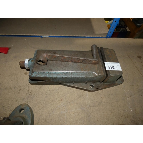 316 - 1 drilling vice with handle 150mm / 6 inch