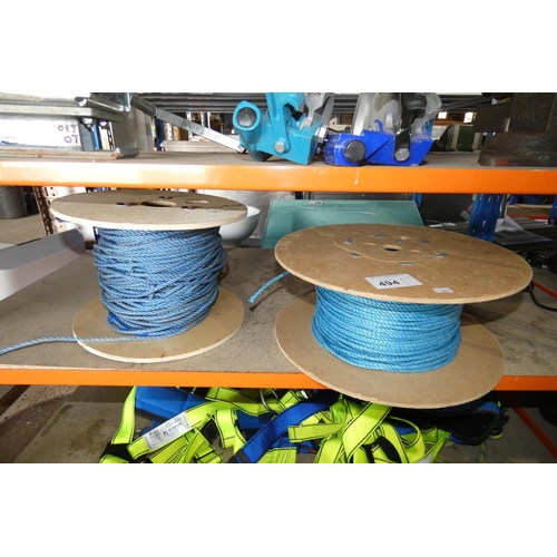 494 - 2 part used coils of blue rope
