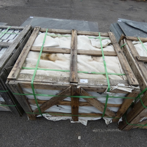 710 - 1 crate containing approx 72 slabs of Granite each approx 600 x 300mm