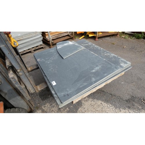 694 - 1 pallet containing 4 slate slabs