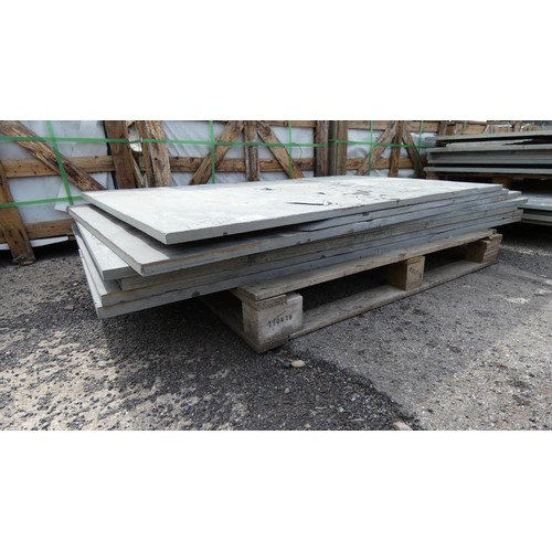 697 - 1 pallet containing 7 long large slate slabs