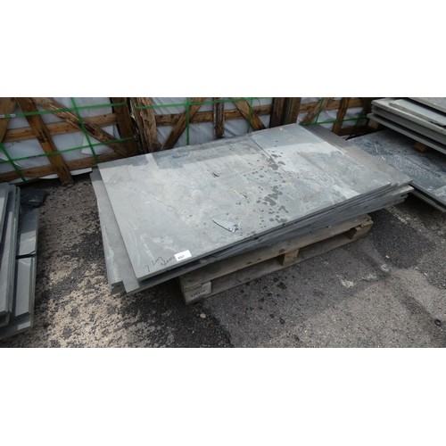 697 - 1 pallet containing 7 long large slate slabs