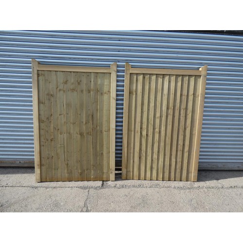 745 - A pair of wooden driveway gates each approx 125cm wide x 188cm high