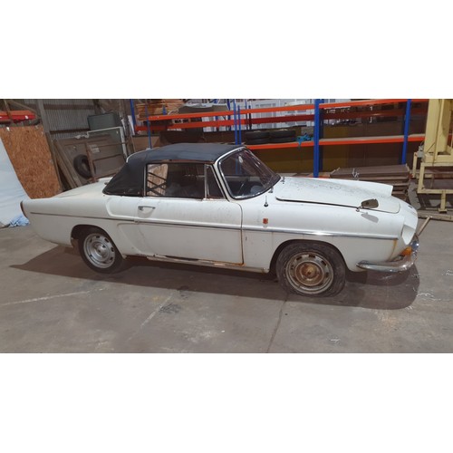 666 - Rare Renault Caravelle, 2 door  Convertible, White, Reg OCV 386F, decl. manufactured in 1968, 1st re... 