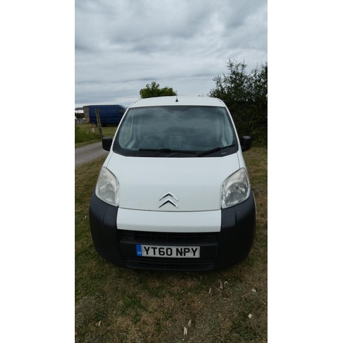 663 - Citroen Nemo 610 Enterprise HDi Van, White, Reg: YT60 NPY, 09/09/2010, 5 spd manual diesel 1399cc. M... 