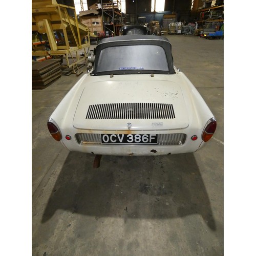 666 - Rare Renault Caravelle, 2 door  Convertible, White, Reg OCV 386F, decl. manufactured in 1968, 1st re... 