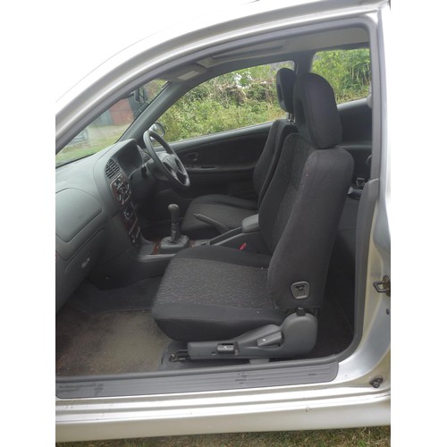 662 - Mitsubishi Colt Mirage, Silver, 3 dr hatchback, Reg WF02 PYU, 29/04/2002, 5 Spd manual petrol 1597cc... 