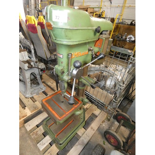 72 - 1 bench top pillar drill by KMP 240v (no model visible)