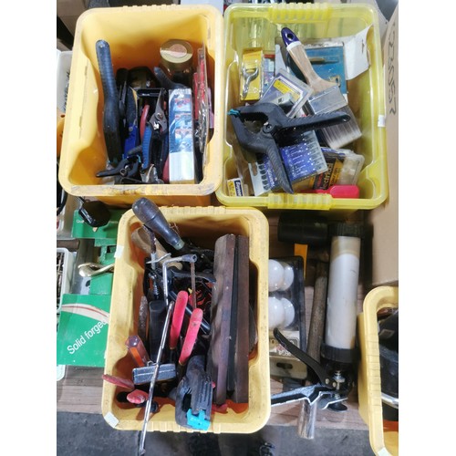 82 - A quantity of various tools and other items including 1 Einhell drill 240v, screws, hammers etc. Con... 