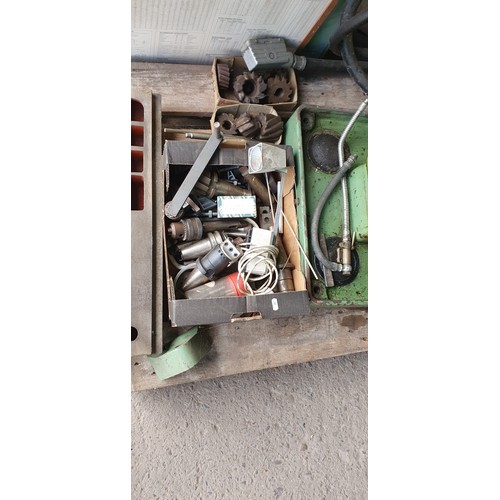 55 - A universal milling machine by Metba model MB-O, 3ph, supplied with a separate power unit (on left h... 