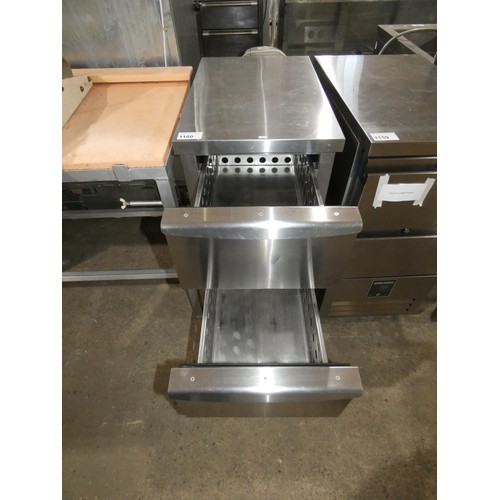 1160 - A commercial mobile stainless steel 2 drawer freezer by Precision type LSS150-SS - trade