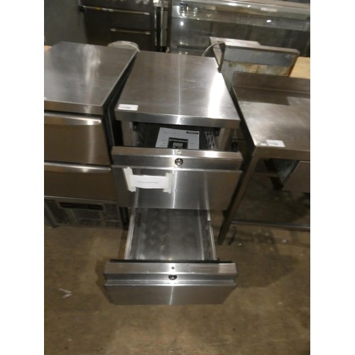 1159 - A commercial mobile stainless steel 2 drawer freezer by Precision type LSS150 - trade