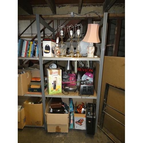 2116 - A quantity of various items including table lamps 240v, a Revlon Pediprep spa, a toaster 240v, a Sod... 