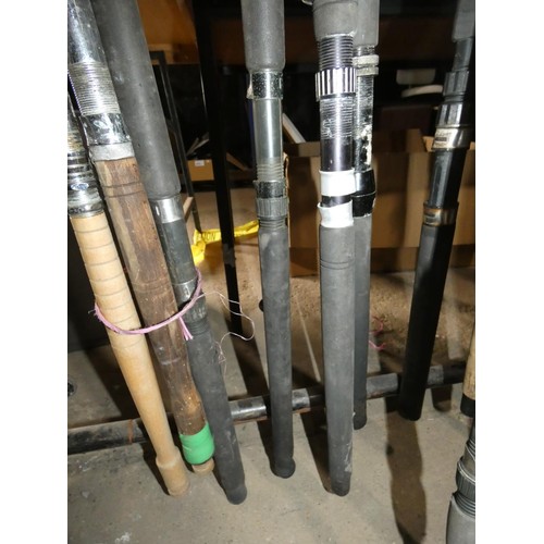 2041 - 4 various fishing rods including 1 x John Wilson Ideal XL and 1 x reel