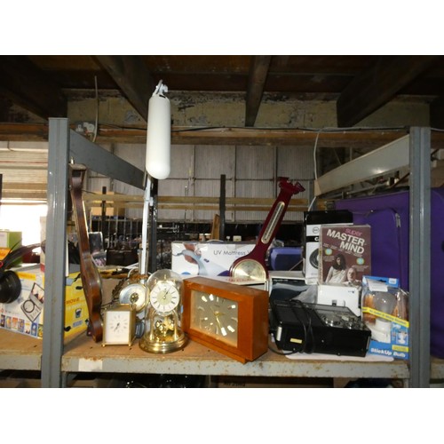 2113 - A quantity of various items including a Lean Mean Fat Grilling Machine 240v, glassware, a lamp 240v,... 