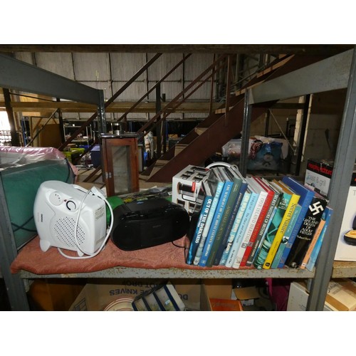 2115 - A quantity of various items including books, a heater 240v, crockery, games, glassware etc. Contents... 