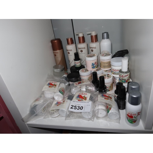 A quantity of various nail salon related items including Sienna, Aces